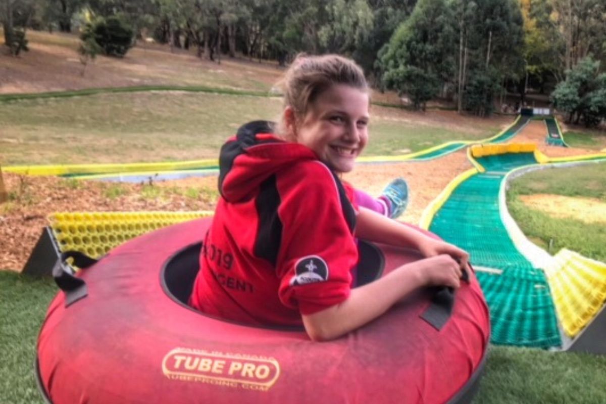 Senior students enjoying an outdoor activity at Woodhouse