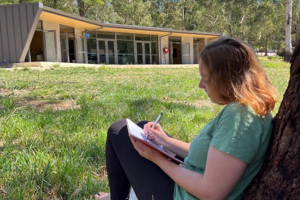 Senior students participating in a retreat at Woodhouse